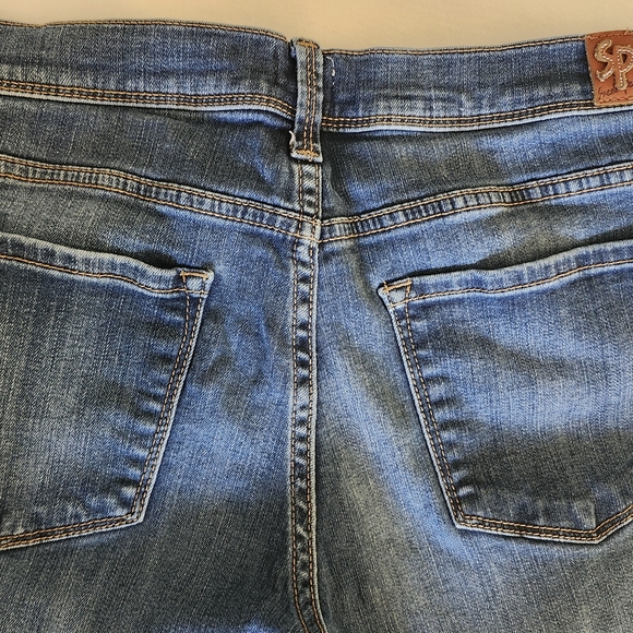 SNEAK PEEK womens JEANS distressed BLUE denim STRETCH mid-rise SIZE M - Picture 15 of 15